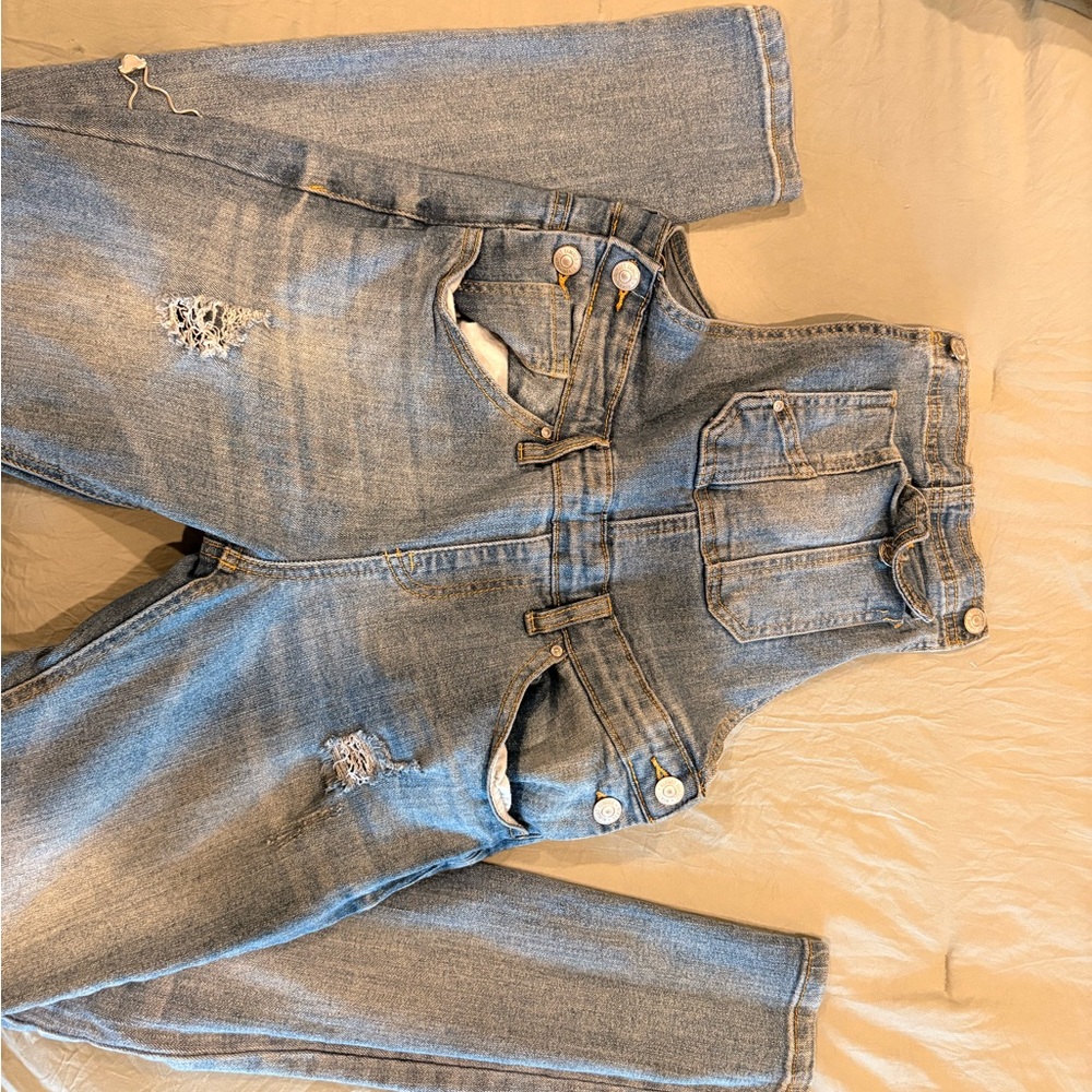 Stylish Blue Denim Overalls